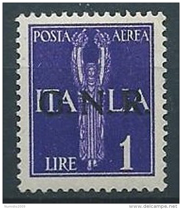 1944 RSI GNR BRESCIA POSTA AEREA 1 LIRA MNH ** - S1-6 - Airmail