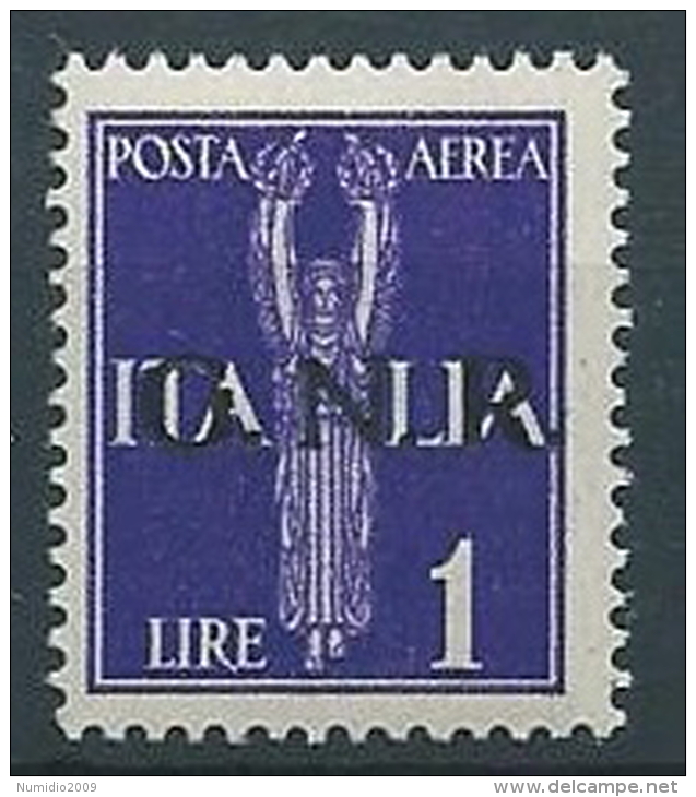 1944 RSI GNR VERONA POSTA AEREA 1 LIRA MNH ** - S2-7 - Poste Aérienne