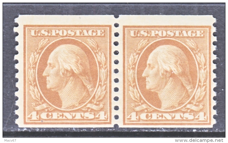 US  495     PAIR  PERF. 10   *   1916-22  ISSUE - Unused Stamps