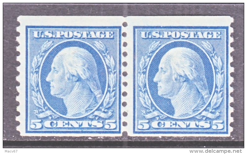US  496     PAIR  PERF. 10   *   1916-22  ISSUE - Unused Stamps