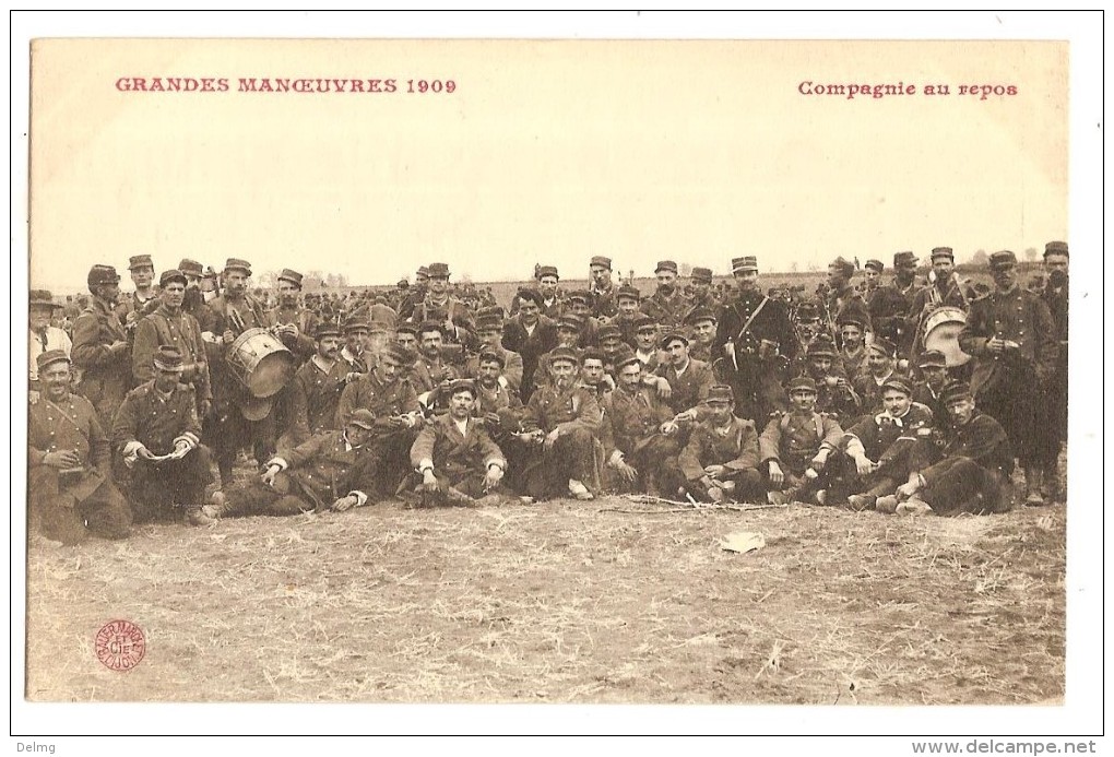 CPA Militaria Grandes Manoeuvres 1909 - Manoeuvres