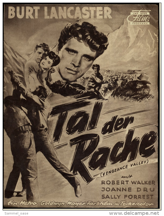 Das Neue Film-Programm Von Ca. 1951  -  "Tal Der Rache"  -  Mit Burt Lancaster , Robert Walker - Magazines