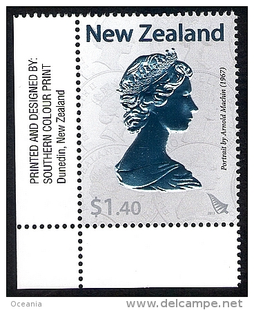 New Zealand Blue Foil Machine Head. - Other & Unclassified