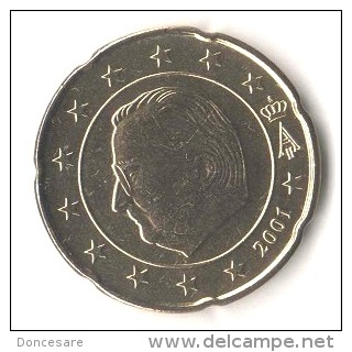 ** 20 CENT BELGIQUE 2001 PIECE NEUVE ** - Belgio