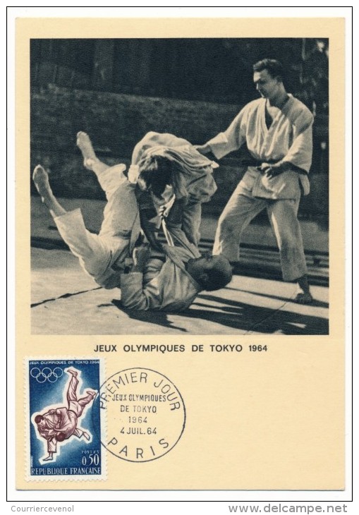 FRANCE => Carte Maximum => 0,50 - Jeux Olympiques De Tokyo - 1964 - 1960-1969