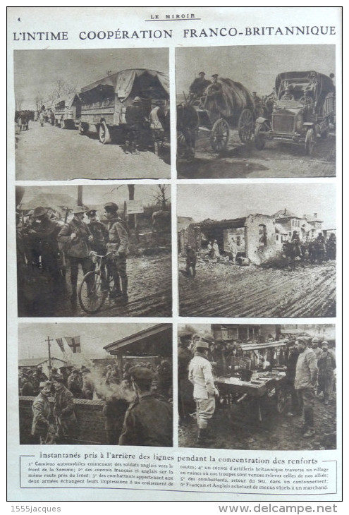 LE MIROIR N° 230 / 21-04-1918 CUISINIER ARTILLERIE GEORGE V EXODE OISE GAZ JAPON SIBÉRIE UKRAINE TRANSMISSIONS DRAGONS - War 1914-18