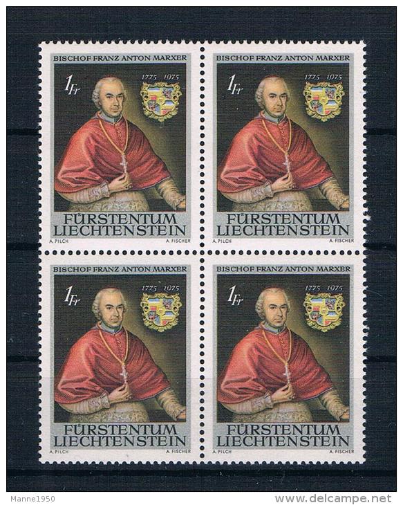 Liechtenstein 1974 Bischof Mi.Nr. 613 4er Block ** - Neufs