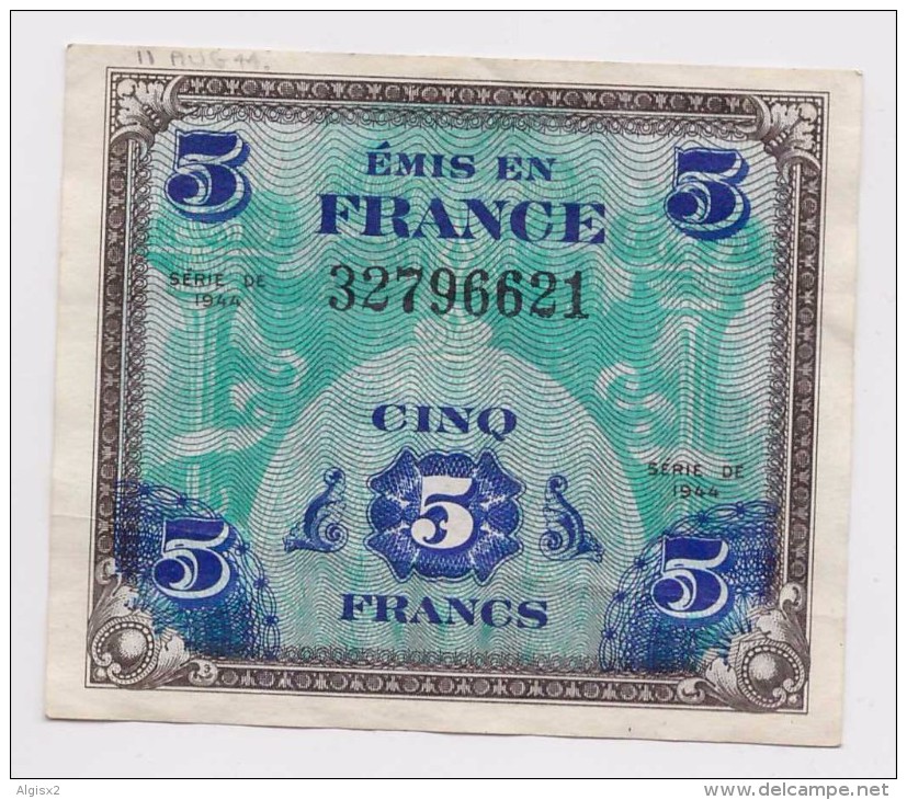 France 5 Francs 1944 - 1944 Drapeau/France