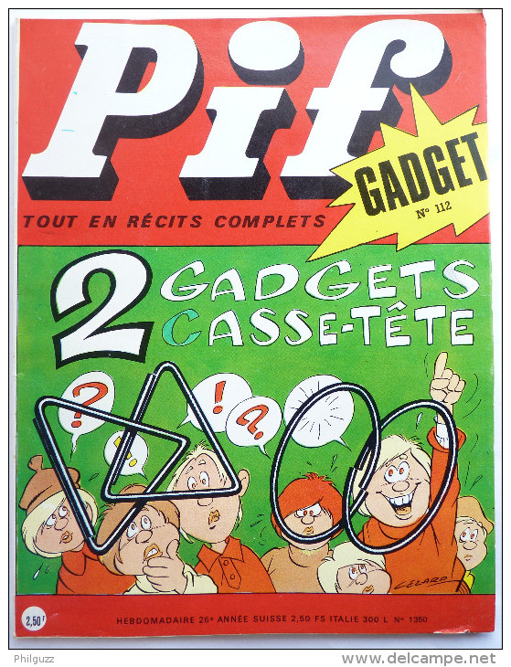 PIF GADGET N°112 TBE Couv  CEZARD - Pif Gadget