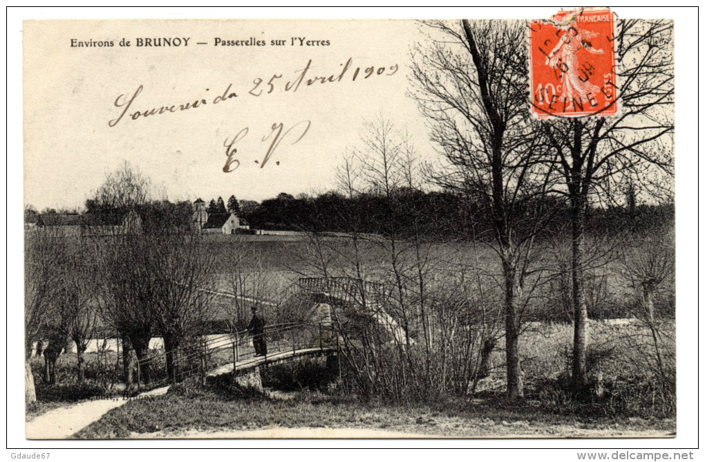 ENVIRONS De BRUNOY (91) - PASSERELLES SUR L'YERRES - Brunoy