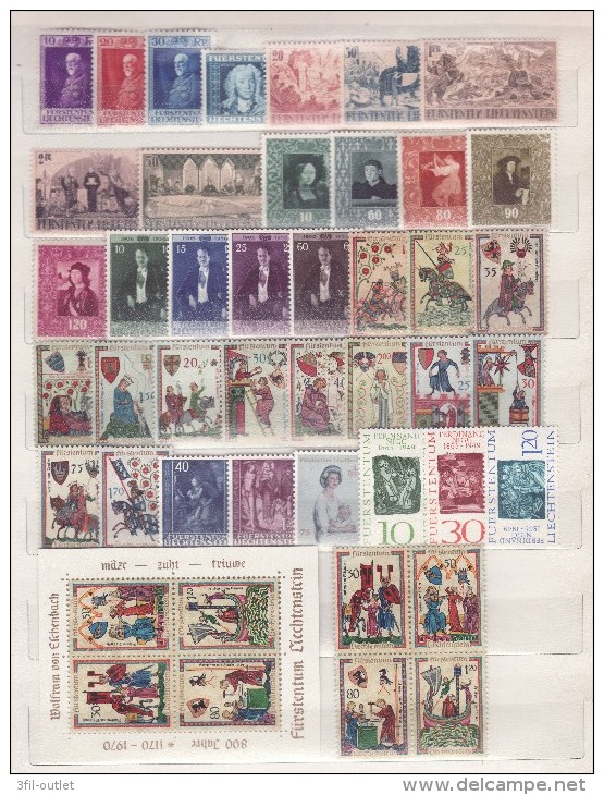 Liechtenstein Lotto Stamps - Collections