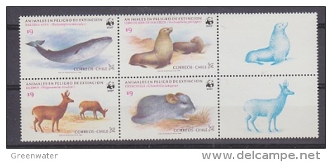 Chile 1984 WWF / Endangered Animals 4v  + Margins ** Mnh (20921) - Cile