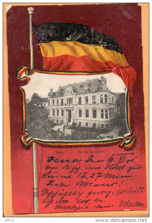 Gera Furstl Sparkasse 1901 Postcard - Gera