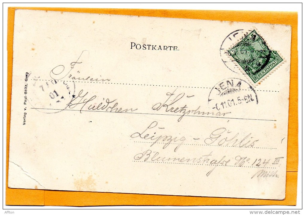 Gera Furstl Sparkasse 1901 Postcard - Gera