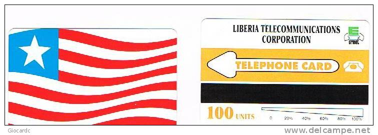 LIBERIA  - LTC  (URMET) - 1995 LIBERIAN FLAG  100 UNITS - MINT (UNUSED)  -  RIF. 764 - Liberia