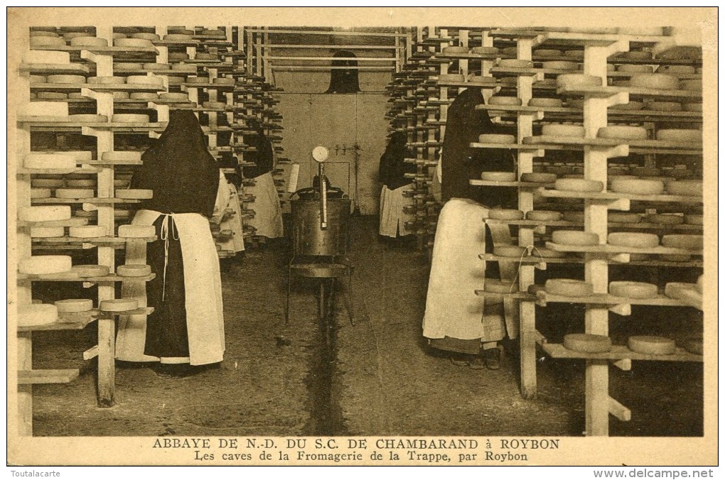 CPA 38 ABBAYE DE N.D. SU S.C. DE CHAMBARAND A ROYBON LES CAVES DE LA FROMAGERIE DE LA TRAPPE - Roybon