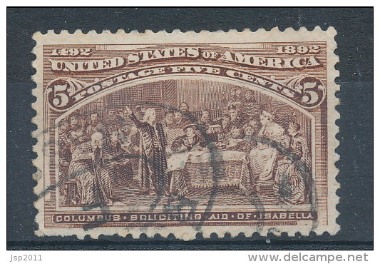 USA 1893. Scott # 234. 5 C  Chocolate. Columbian Exposition Issue. USED - Oblitérés