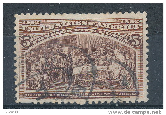 USA 1893. Scott # 234. 5 C  Chocolate. Columbian Exposition Issue. USED - Used Stamps