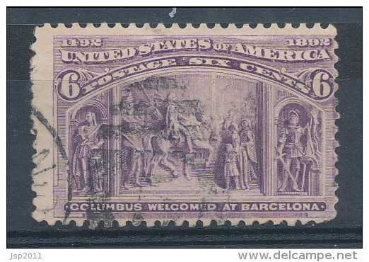 USA 1893. Scott # 235. 6 C  Purple. Columbian Exposition Issue. USED - Used Stamps