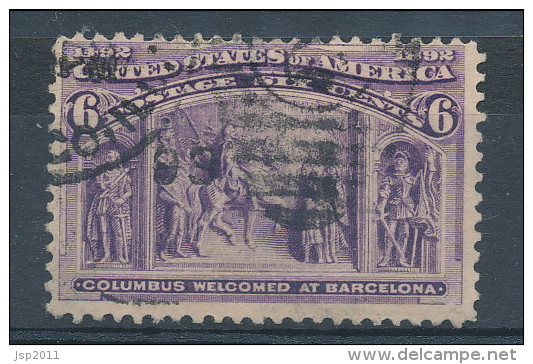 USA 1893. Scott # 235. 6 C  Purple. Columbian Exposition Issue. USED - Used Stamps