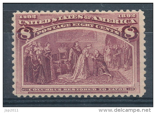 USA 1893. Scott # 236. 8 C  Magenta. Columbian Exposition Issue. Unused, Original Gum - Unused Stamps