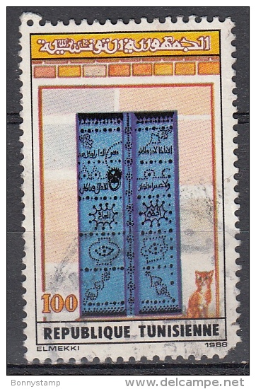 Tunisia, 1988 -  100m Decorative Doorways - Nr.952 Usato° - Tunisia (1956-...)