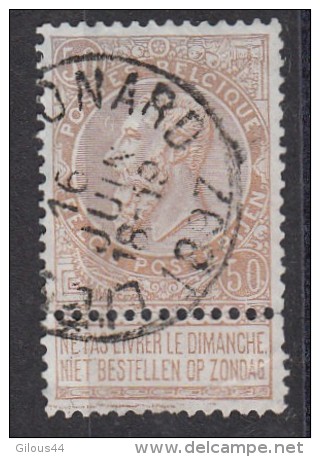 Leopold II  .50c Bistre   N°62 - 1893-1900 Fine Barbe