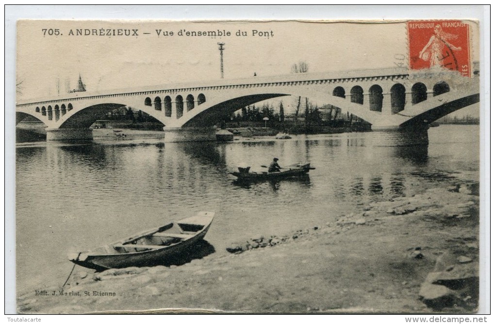 CPA 42 ANDREZIEUX VUE D ENSEMBLE DU PONT - Andrézieux-Bouthéon