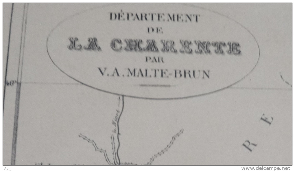 @ ANCIENNE CARTE ETAT MAJOR DEPARTEMENT 16 CHARENTE AVANT 1912 ANGOULEME - Otros & Sin Clasificación