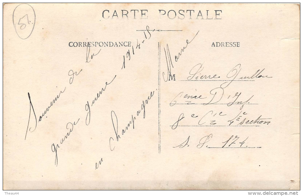 ¤¤  -   SILLERY   -  Carte-Photo  -  Le Chateau Apès Le Bombardement En Août 1915   -  Guerre 14-18   - ¤¤ - Sillery