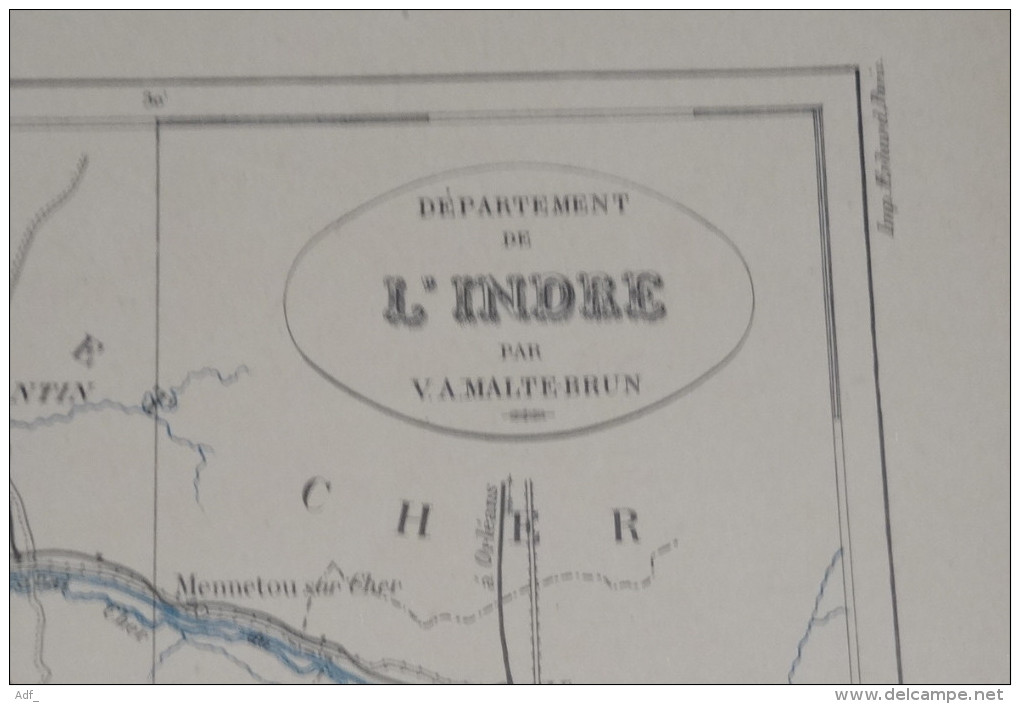 @ ANCIENNE CARTE ETAT MAJOR DEPARTEMENT 36 INDRE  AVANT 1912 PLAN DE CHATEAUROUX - Geographical Maps