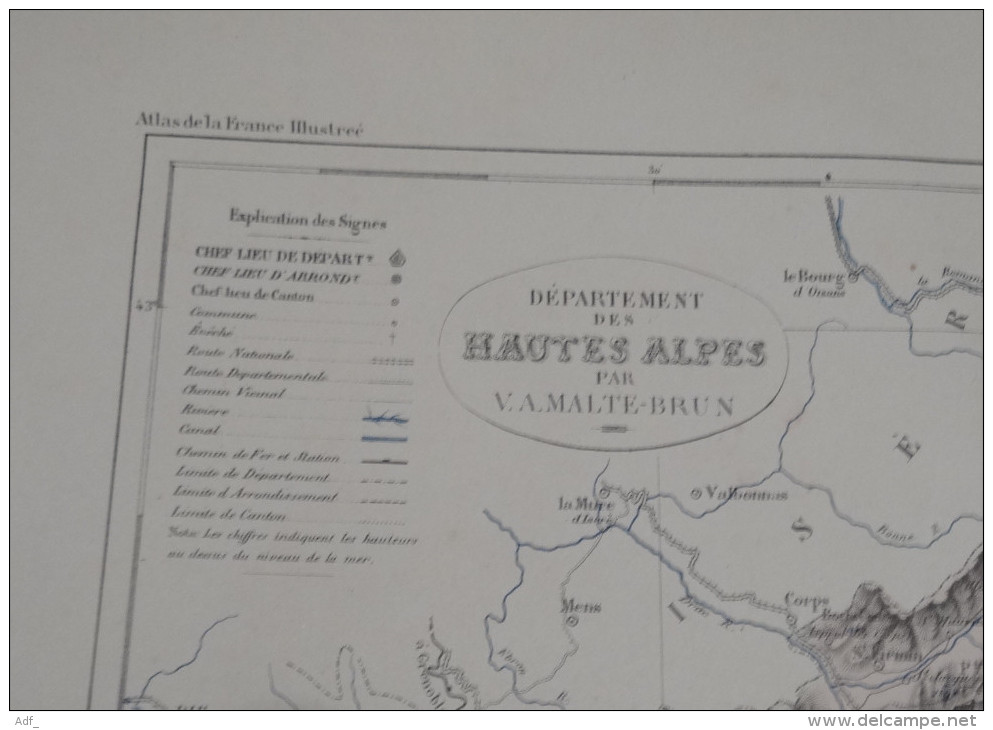 @ ANCIENNE CARTE ETAT MAJOR DEPARTEMENT 05 HAUTES ALPES AVANT LA GUERRE 14  PLAN DE GAP - Cartes Géographiques