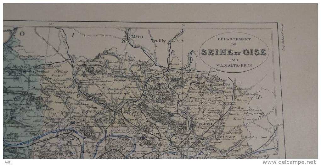 @ ANCIENNE CARTE ETAT MAJOR DEPARTEMENT 78 SEINE ET OISE  AVANT LA GUERRE 14 PLAN DE VERSAILLES - Carte Geographique