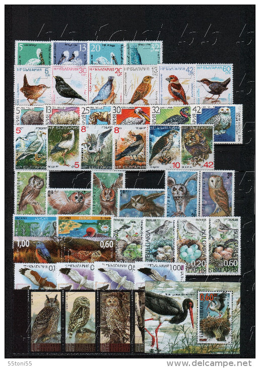 BULGARIA / Bulgarie 1959/2014 –Birds / Oiseaux  Stamps+S/M + S/S – MNH - Collections, Lots & Series