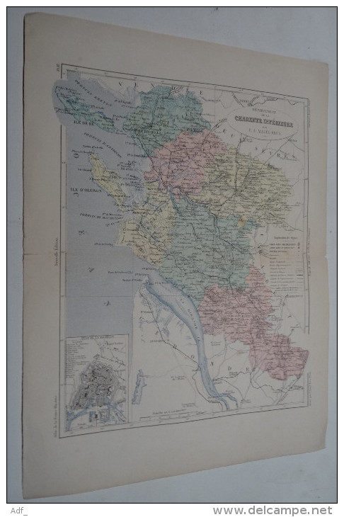 @ ANCIENNE CARTE ETAT MAJOR DEPARTEMENT 17 CHARENTE INFERIEURE  AVANT 1912 PLAN DE LA ROCHELLE - Otros & Sin Clasificación