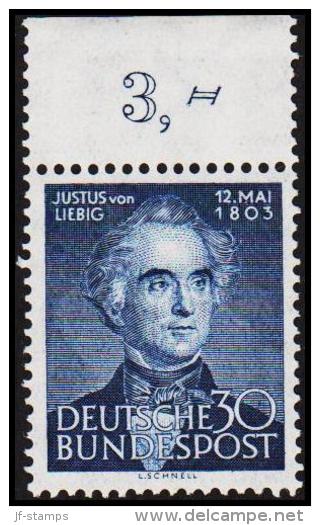 1953. Justus Von Liebig. 30 Pf. (Michel: 166) - JF220016 - Autres & Non Classés