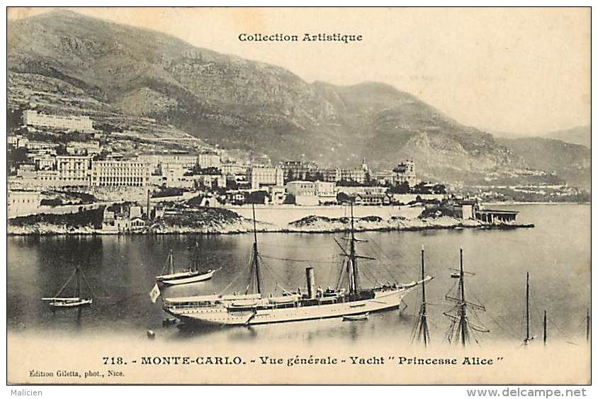 Depts Divers- Monaco - Ref  BB632 - Monte Carlo - Vue Generale - Yacht " Princesse Alice " - Yachts - - Monte-Carlo