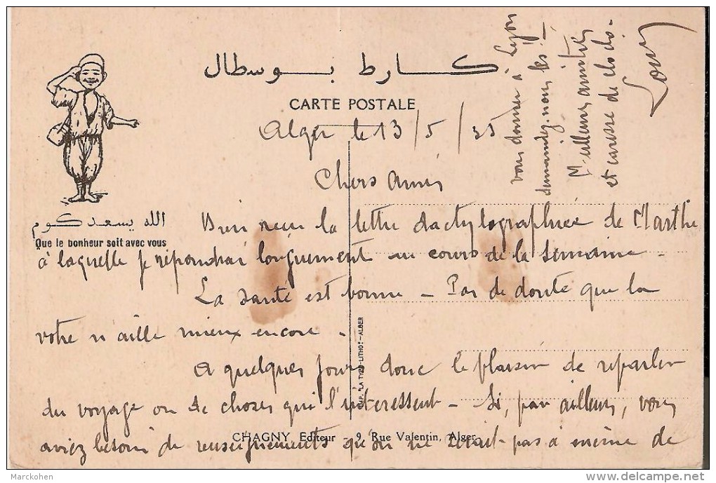 ALGÉRIE - TREMBLEMENT De TERRE - HUMOUR ETHNIQUE : Oh Là, Oh! Kis Qui C´est ! Oh !.. CPA Colorisée, Signée L. CHAGNY. - Chagny