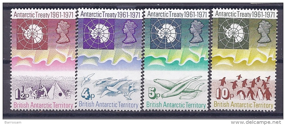 BritishAntarctica1971:Scott39-42mnh**(Michel39-42) - Unused Stamps