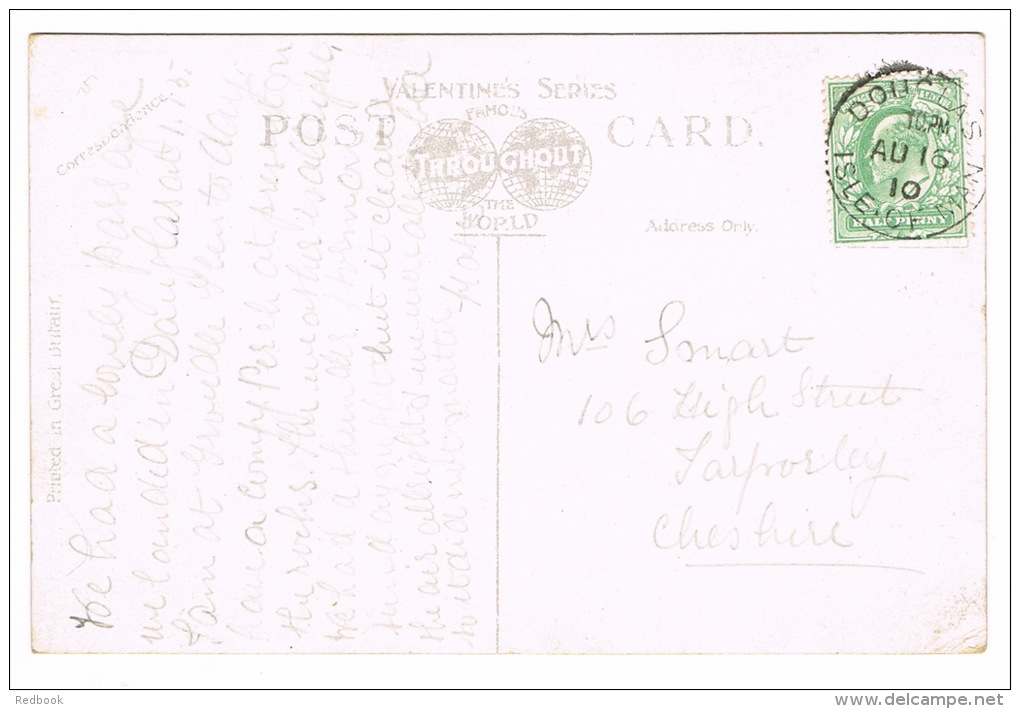 RB 1030 - 1910 Postcard - Water Wheel - Groudle Glen - Isle Of Man - Good Douglas Postmark - Ile De Man