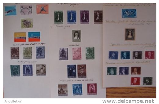 SMALL COLLECTION LIECHTENSTEIN STAMPS 1945-1958 FLIGHT WORKERS - Collections