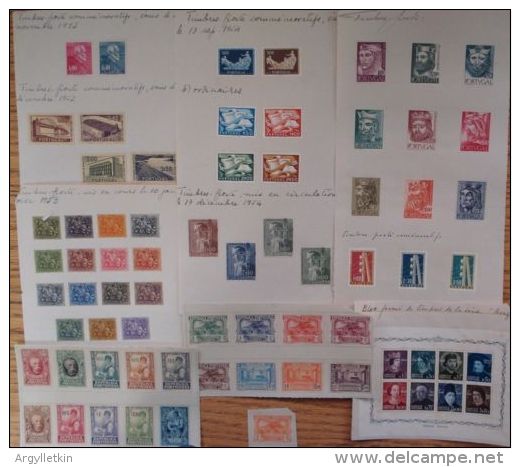 SMALL COLLECTION OF PORTUGUESE STAMPS 1947-1959 ALMEIDO GARRETT, SAO PAOLO - Lotes & Colecciones