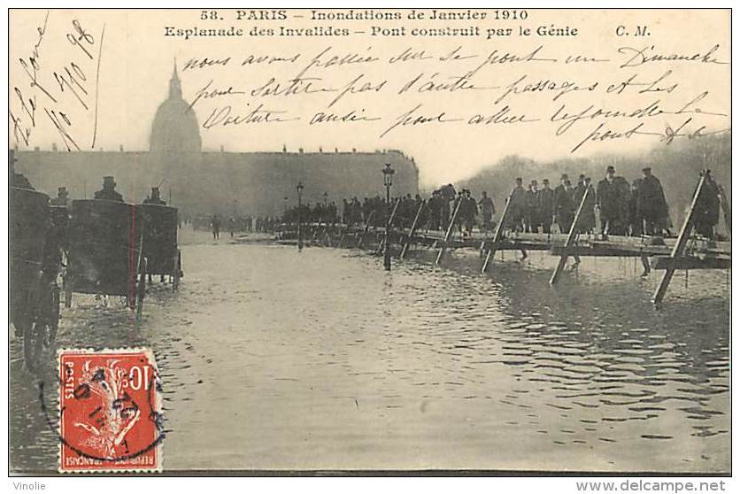 Réf : G-15-643 :  PARIS INONDATIONS  AUX INVALIDES - Inondations De 1910