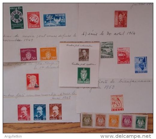 COLLECTION OF NORWEGIAN STAMPS 1944-1959 TOURIST FUND - Collections