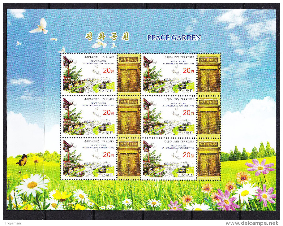 DKOR-	2	DNP KOREA-	2015 BUTTERFLIES. STARTING PRICE FOR THE ONE SET - Vlinders