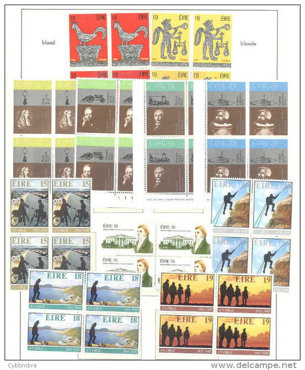 Irlande: Entre Yvert N° 450/1+453-60+462**; Fraicheur Postale; Voir Le Scan - Blocks & Sheetlets