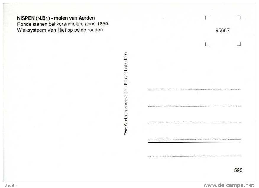 NISPEN Bij Roosendaal (N.Br.) - Molen/moulin - Molen Van Aerden In Werking. Paard En Wagen Brengen Het Graan. TOP! - Roosendaal