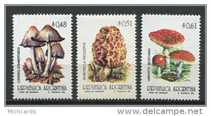 ARGENTINE 1992 - Champignons Mushrooms Hongos - Serie Neuve Sans Charniere (Yvert 1792/94) - Neufs