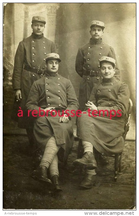 Carte Photo-soldats Du 41e Régiment D´infanterie - Guerre, Militaire