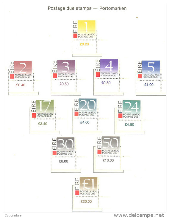 Irlande: Yvert N° Taxe 35/45**; Fraicheur Postale; Voir Le  Scan - Segnatasse